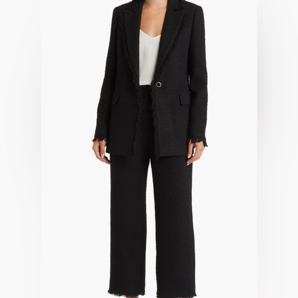 Ted Baker London Kattyyt Boucllè Straight leg Ankle Pants -size 3 color black - Picture 3 of 14